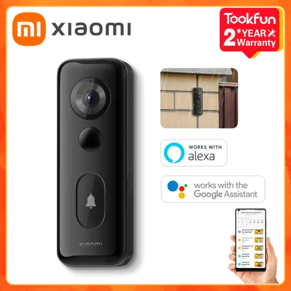 Xiaomi Smart 3S Wireless Doorbell with Night Vision & Voice Assistant 1