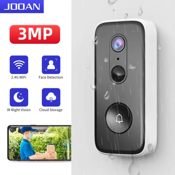 JOOAN Auto Sensing Video Doorbell with Voice & Siren 1