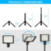 Tabletop LED Photo / Video Light Panel Kit With Tripod Stand & RGB Filters 5