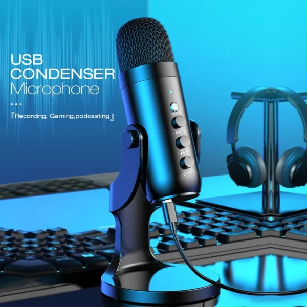 Haomuren Professional USB Condenser Microphone for Live & Recorded Media 1